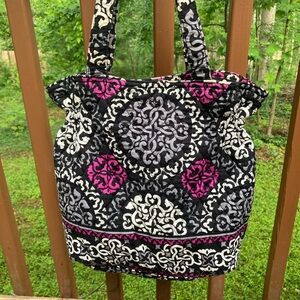 Vera Bradley black and grey tote handbag